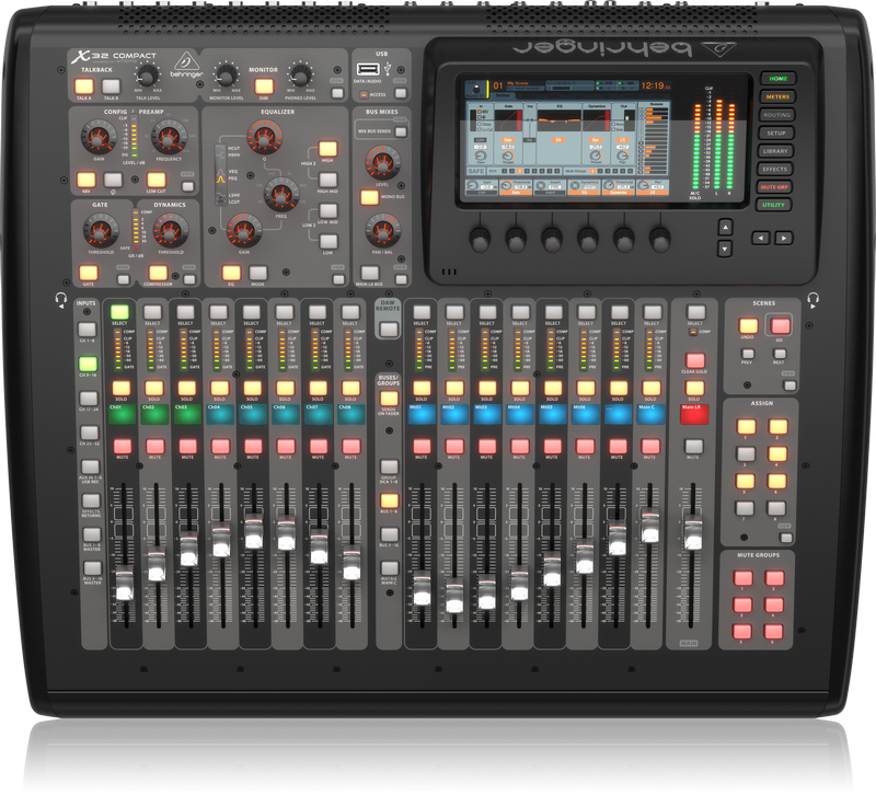 BEHRINGER X32 PRODUCER 40-Input, 25-Bus Rack-Mountable Digital Mixing Console with 16 Programmable MIDAS Preamps, 17 Motorized F