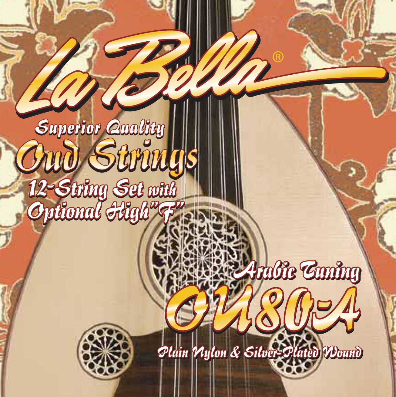 La Bella 1S Gümüş Kaplama Beyaz Nylon Klasik Gitar Teli